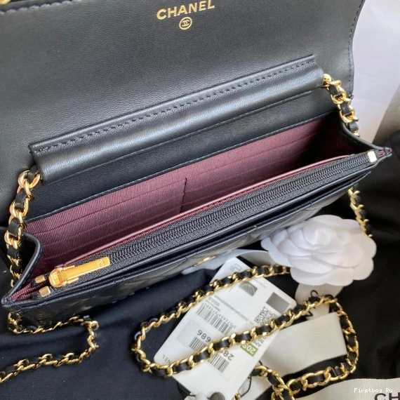 First Bag Ru WALLET CHAIN NEW CHANEL LAMBSKIN EDITION 0725